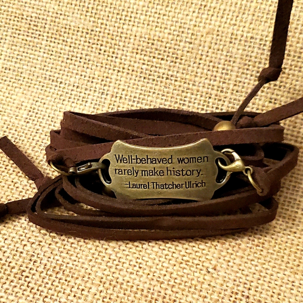 Boho Rarely Behaved Woman Suede Wrap Bracelet